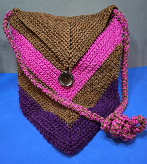 Chevron Cross Body Crochet Purse