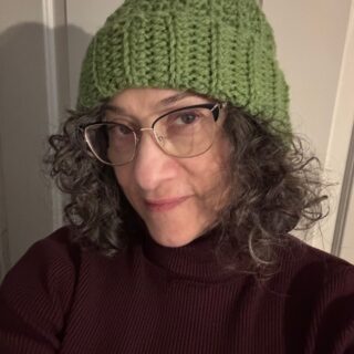 Spring green crochet hat