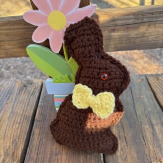 Chocolate Bunny Crochet Stuffy