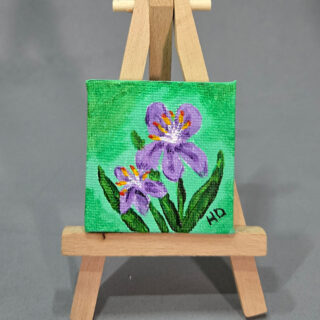 Iris 2x2 Miniature Painting with Easel