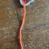 Crochet Heart Bookmark - Orange - Image 3