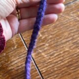 Crochet Heart Bookmark - Purple - Image 2