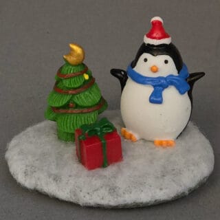Penguin and Tree Christmas Diorama