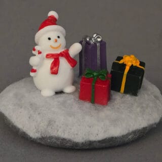 Snowman and Presents Christmas Diorama
