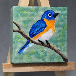 Bluebird 2x2 Miniature w/Easel