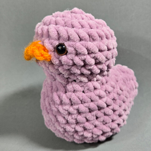 Pink Duck Crochet Toy