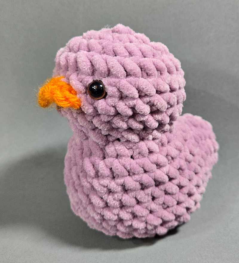 Pink Duck Crochet Toy