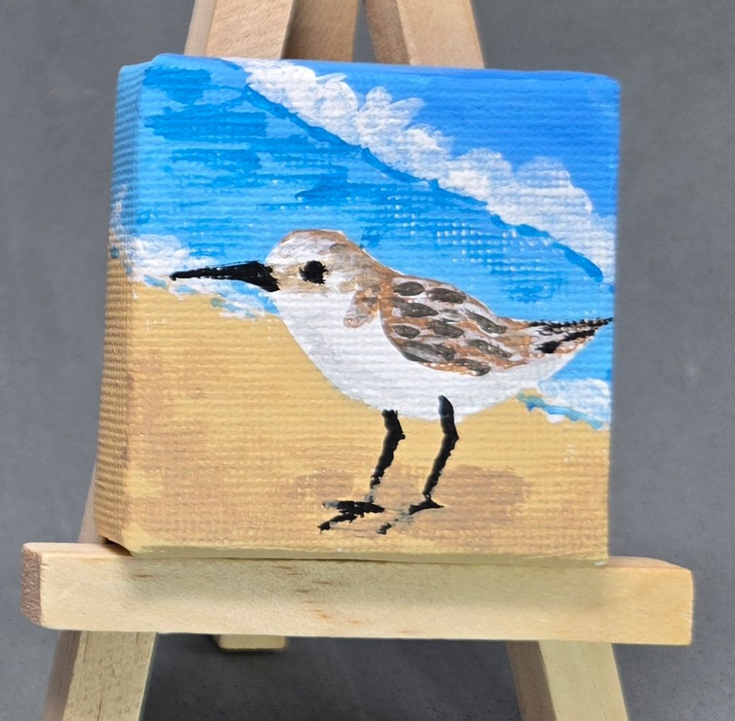 Sandpiper 2x2 Miniature w/Easel