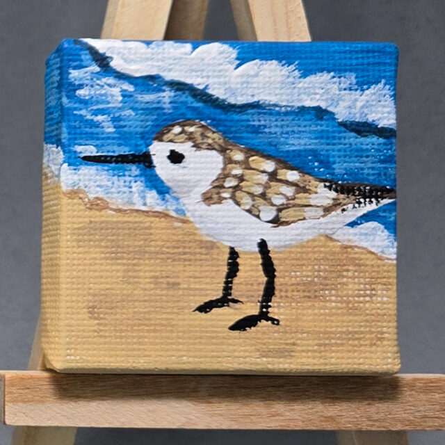 Sandpiper 2x2 Miniature w/Easel