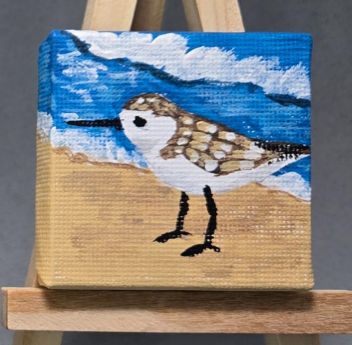 Sandpiper 2x2 Miniature w/Easel